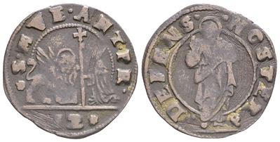 Venezia. Antonio Priuli (1618-1623). Soldo da 12 Bagattini. Mi (1,73 G; 21,5 MM). Paolucci 26. Qb...