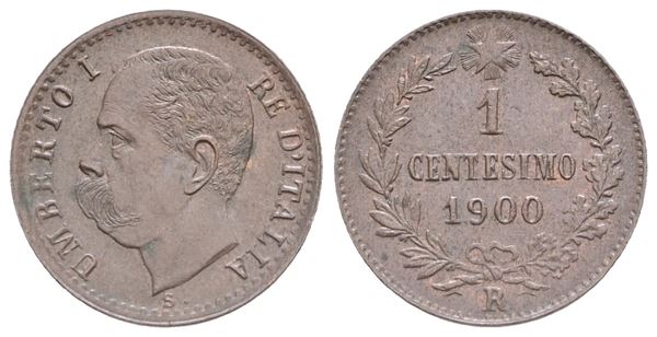 REGNO D'ITALIA. Umberto I (1878-1900). 1 Centesimo, 1900. Cu, 0,97 g. Mont. 79. SPL+