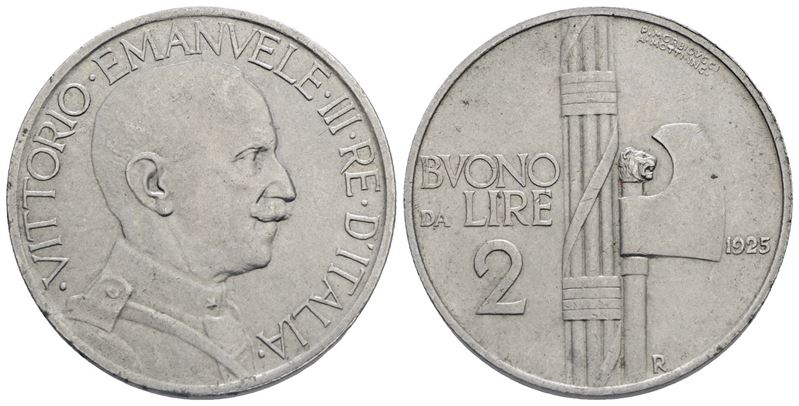 Regno D'italia. Vittorio Emanuele III (1900-1943). Buono da 2 Lire, 1925. Ni, 10,05 G. Mont. 163 ...