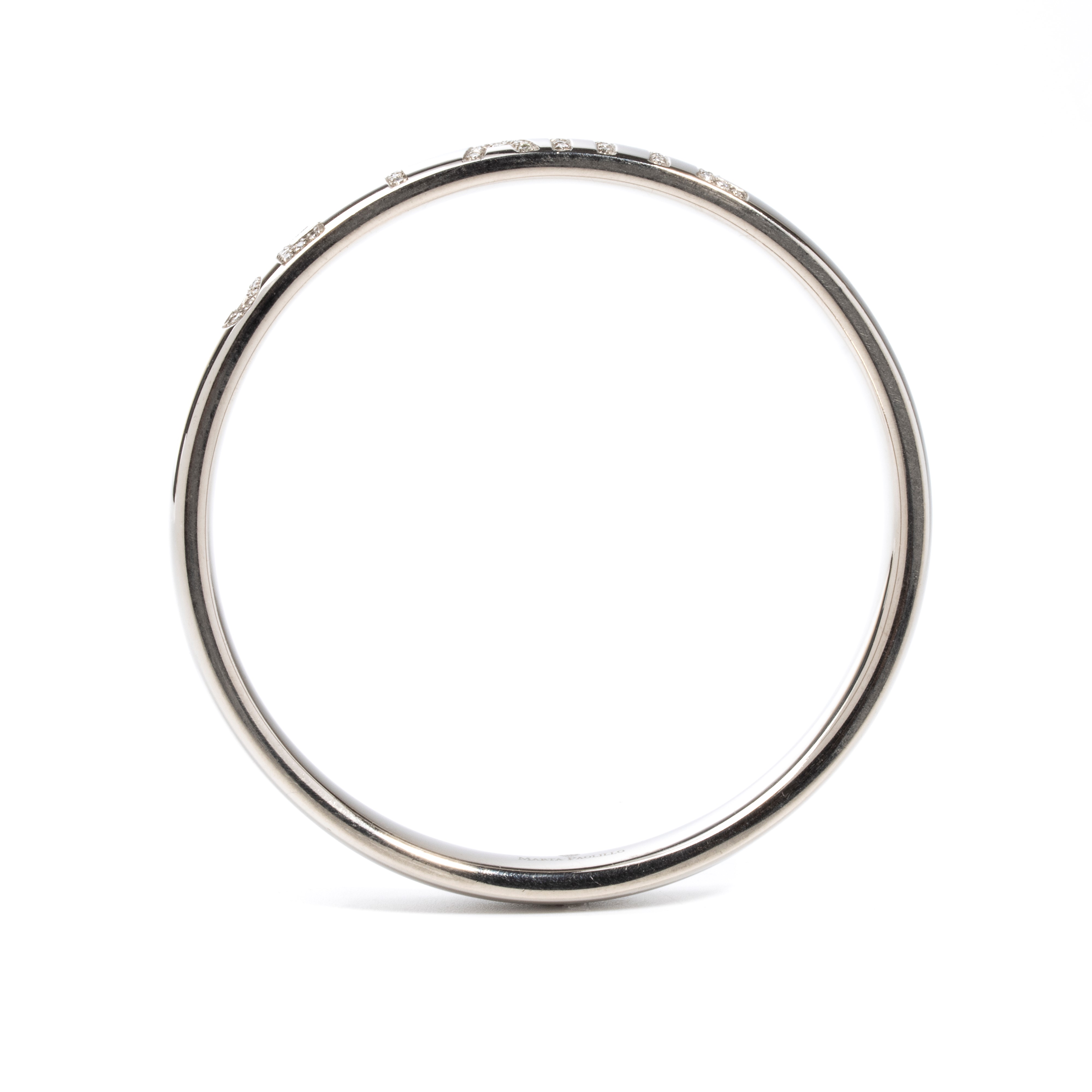 Bracciale rigido in titanio e diamanti