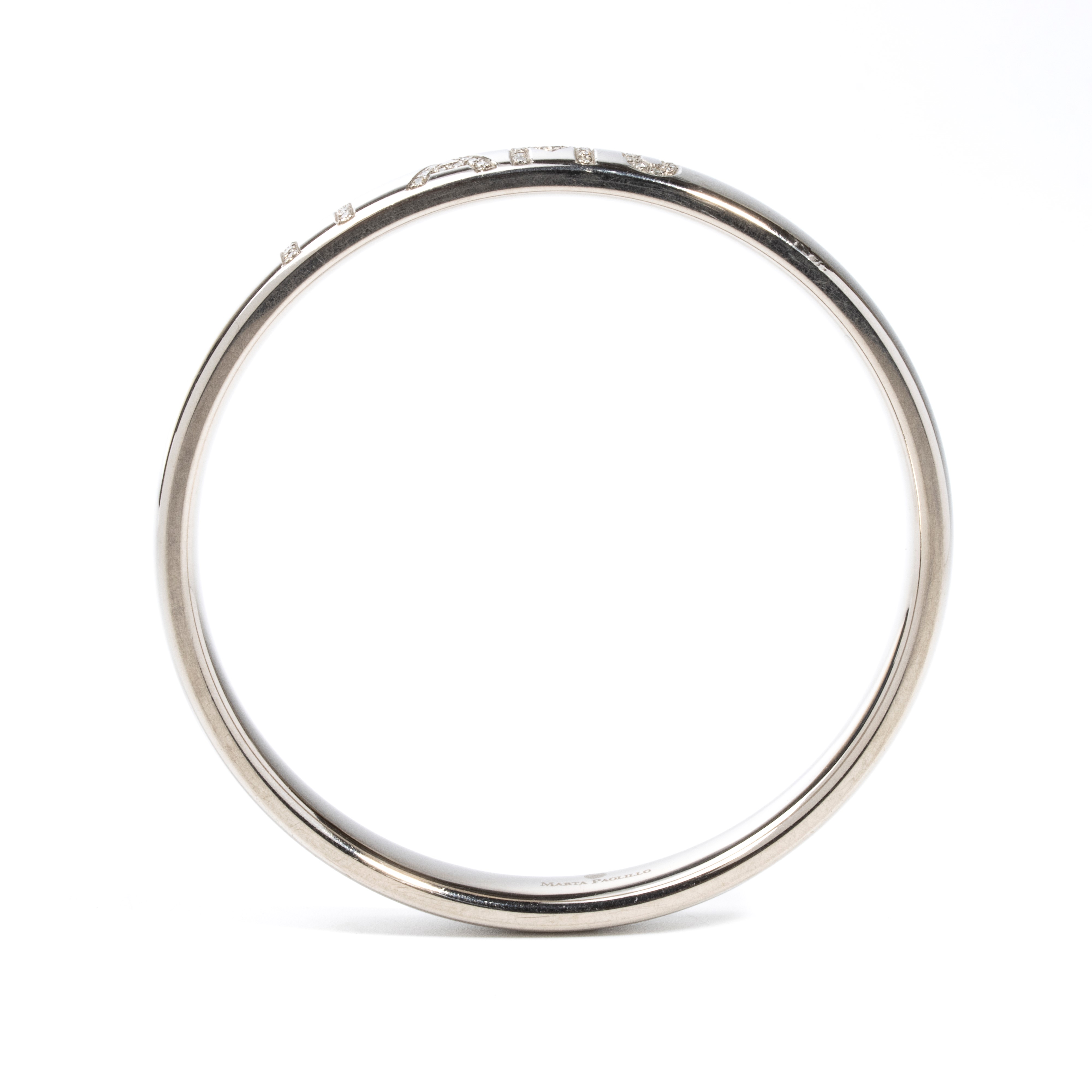 Bracciale rigido in titanio e diamanti