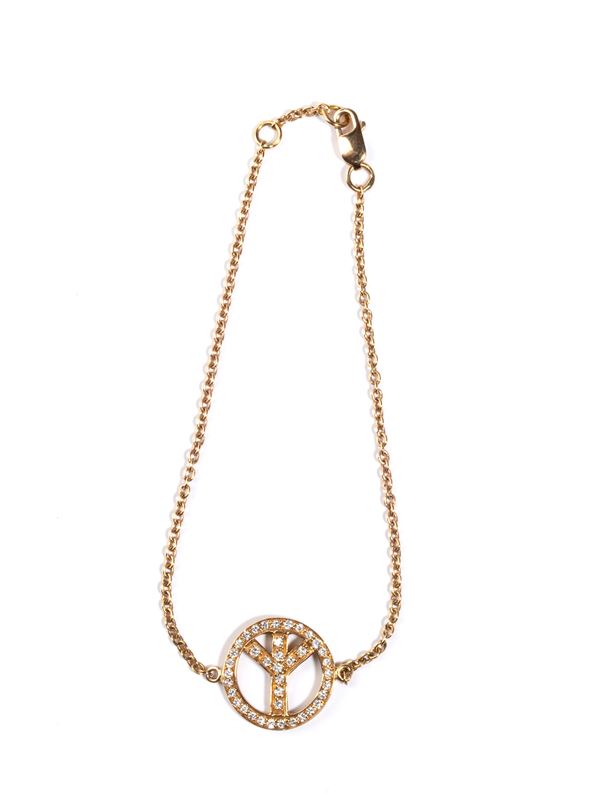 Diamond gold bracelet