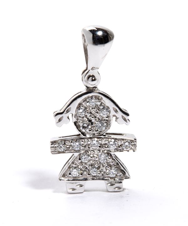 Diamond gold pendant