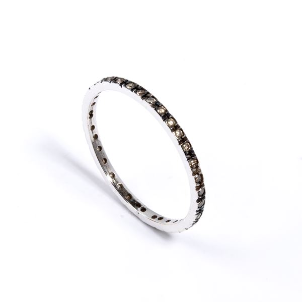 Fancy color brown diamond gold ring
