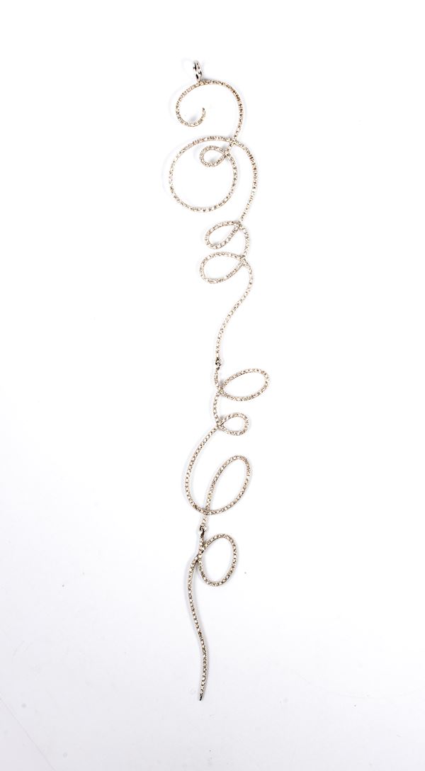 Diamond gold pendant