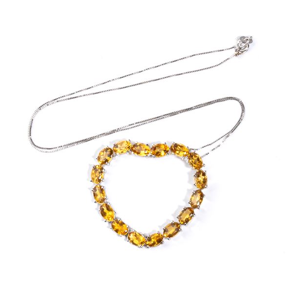 Girocollo in oro e quarzi citrini