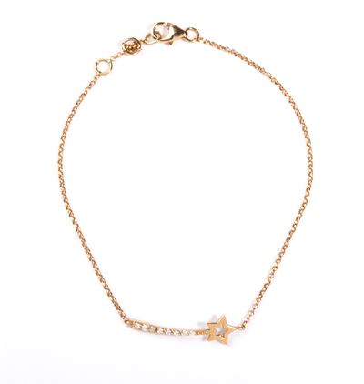 Fratelli Dinacci, Bracciale in oro giallo 18k con diamanti (ct. ca. 0,08)