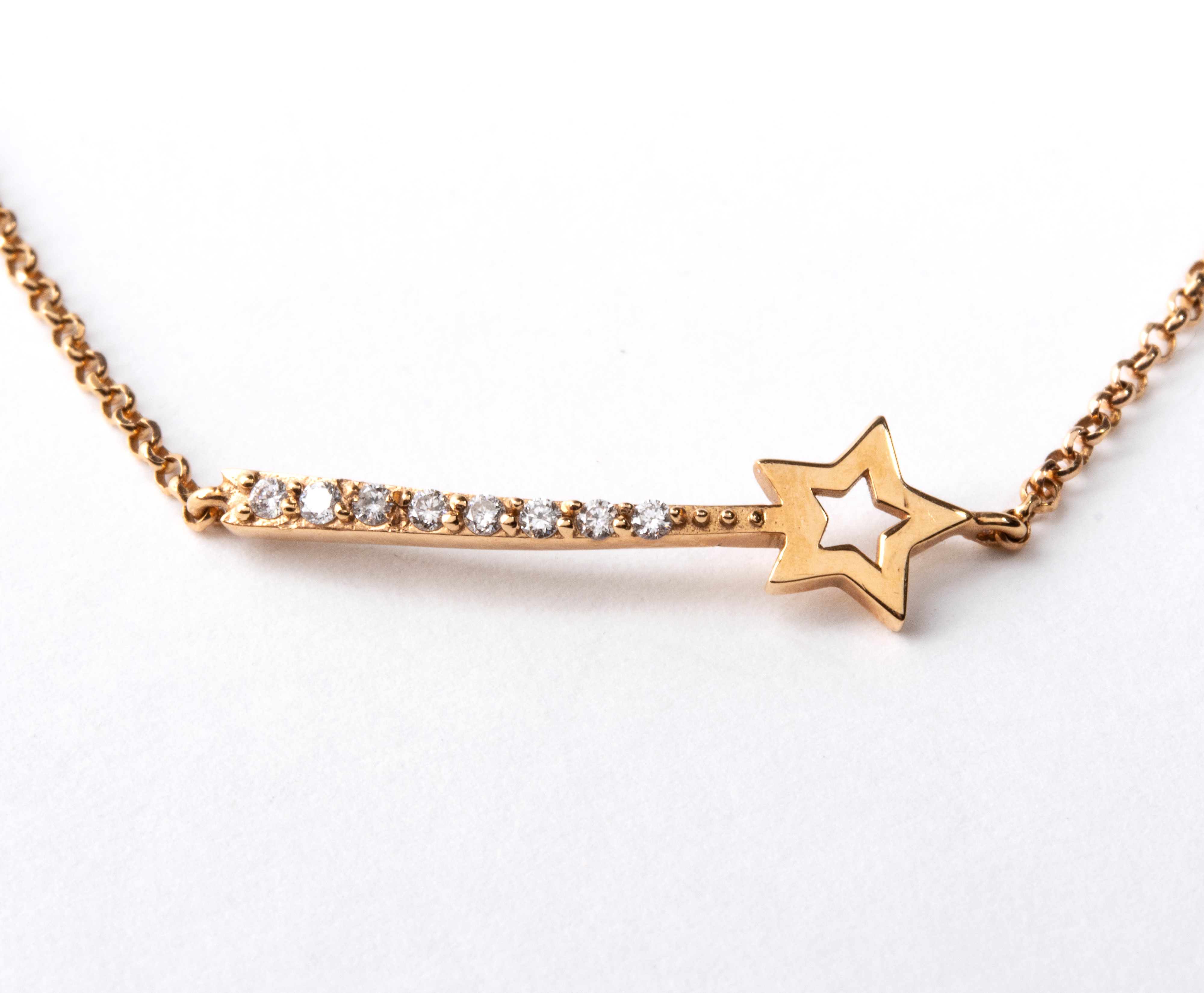 Fratelli Dinacci, Bracciale in oro giallo 18k con diamanti (ct. ca. 0,08)