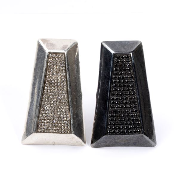 Orecchini in argento e diamanti