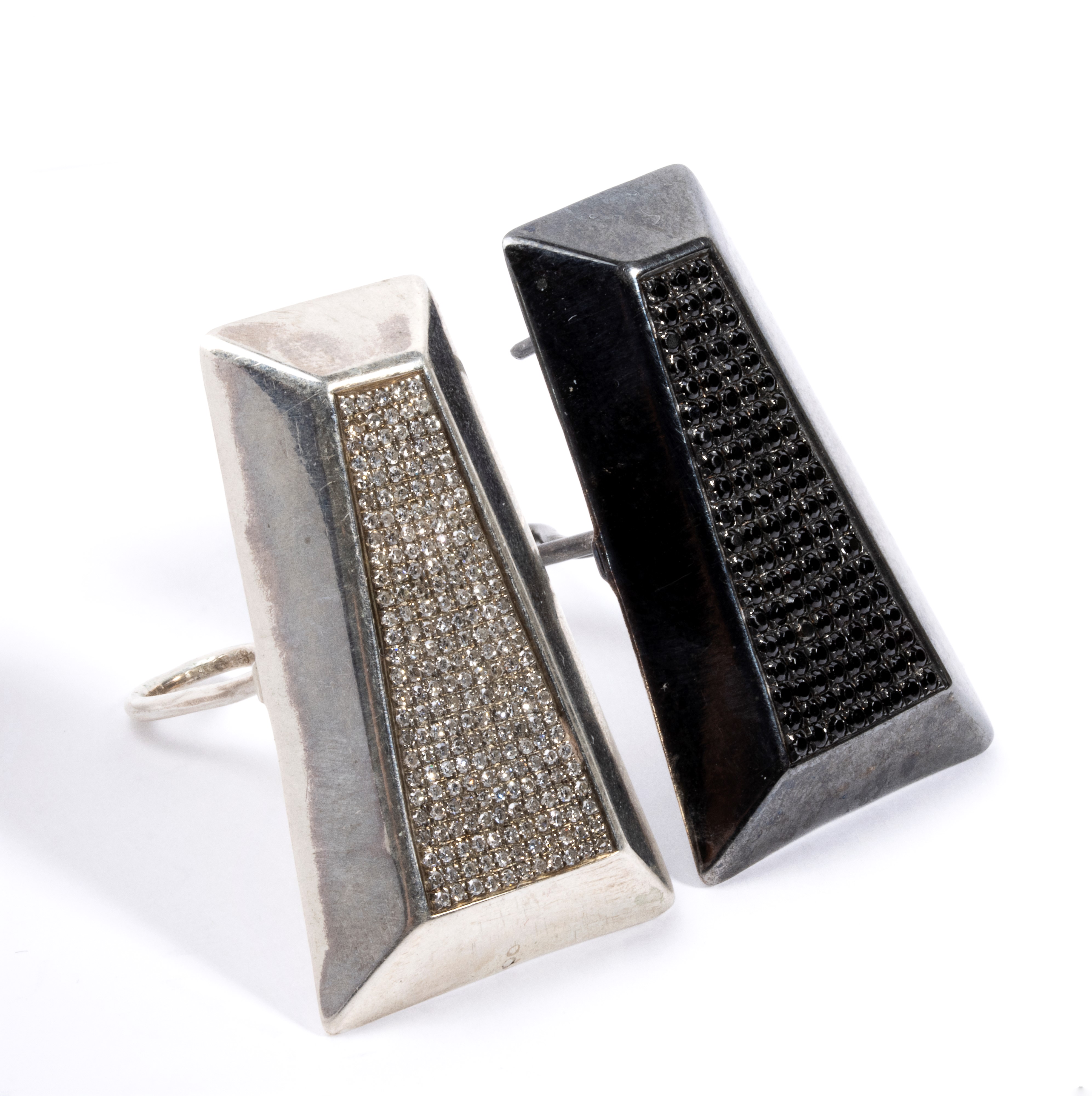 Orecchini in argento e diamanti