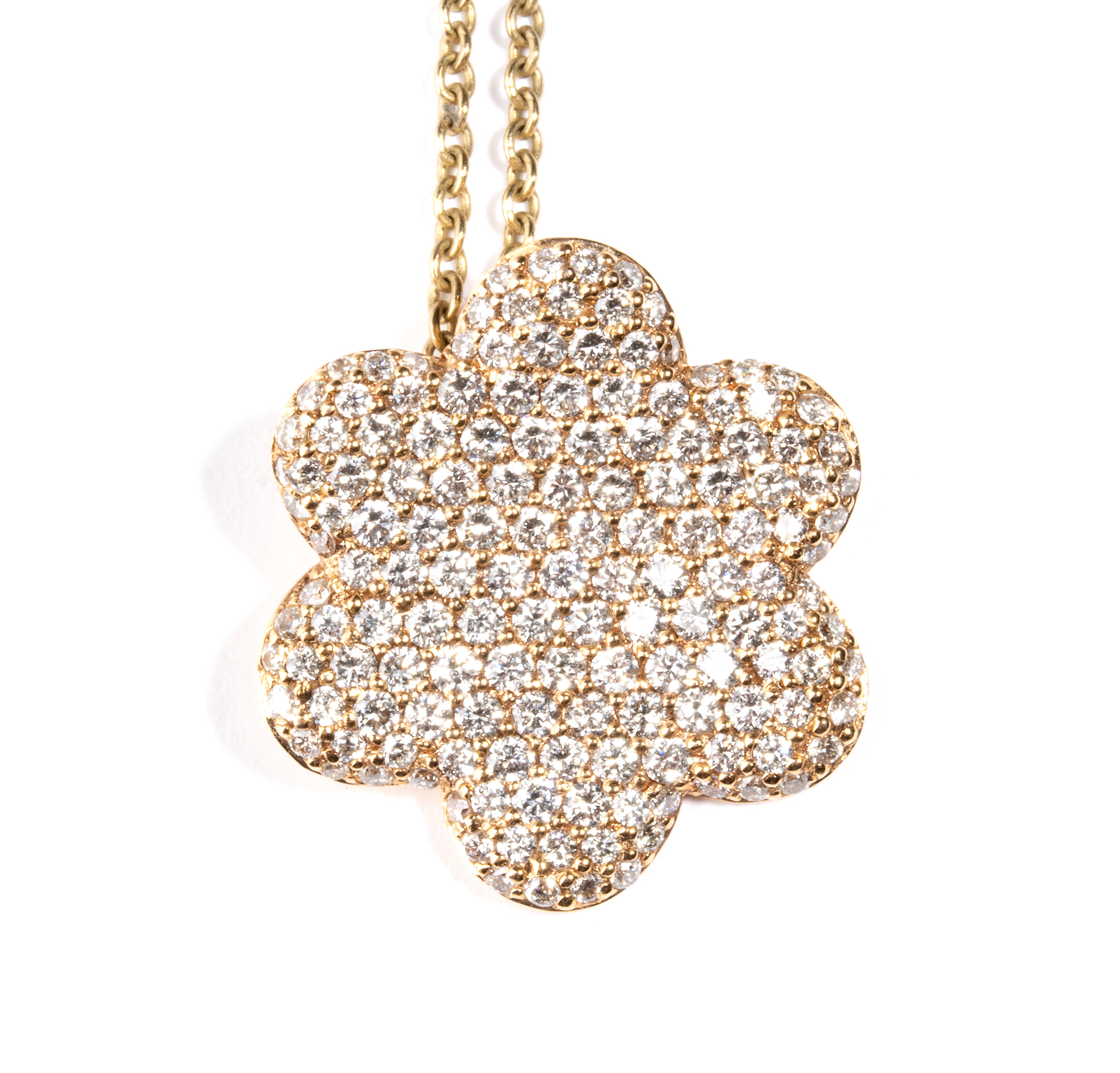 Girocollo con pendente in oro e diamanti