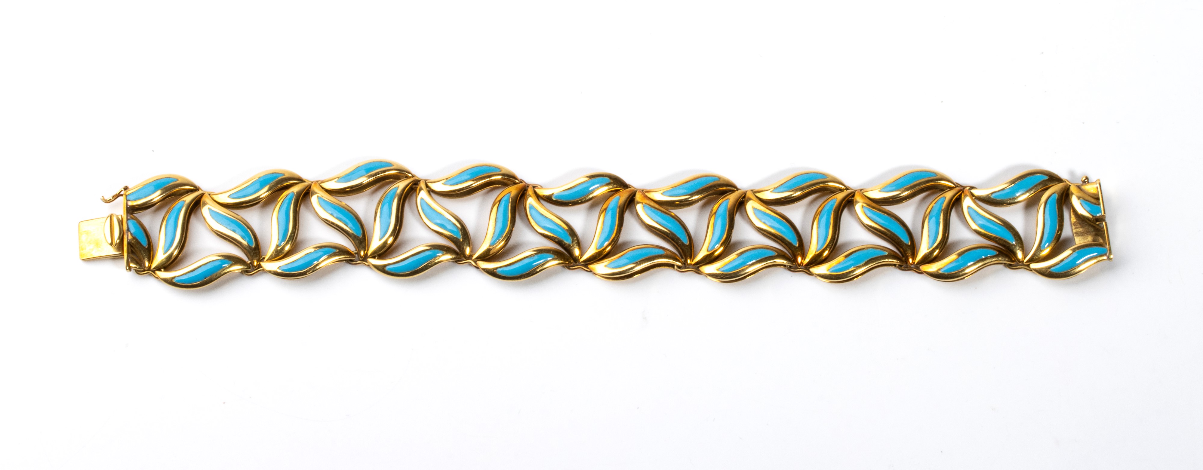 Bracciale in oro con smalti