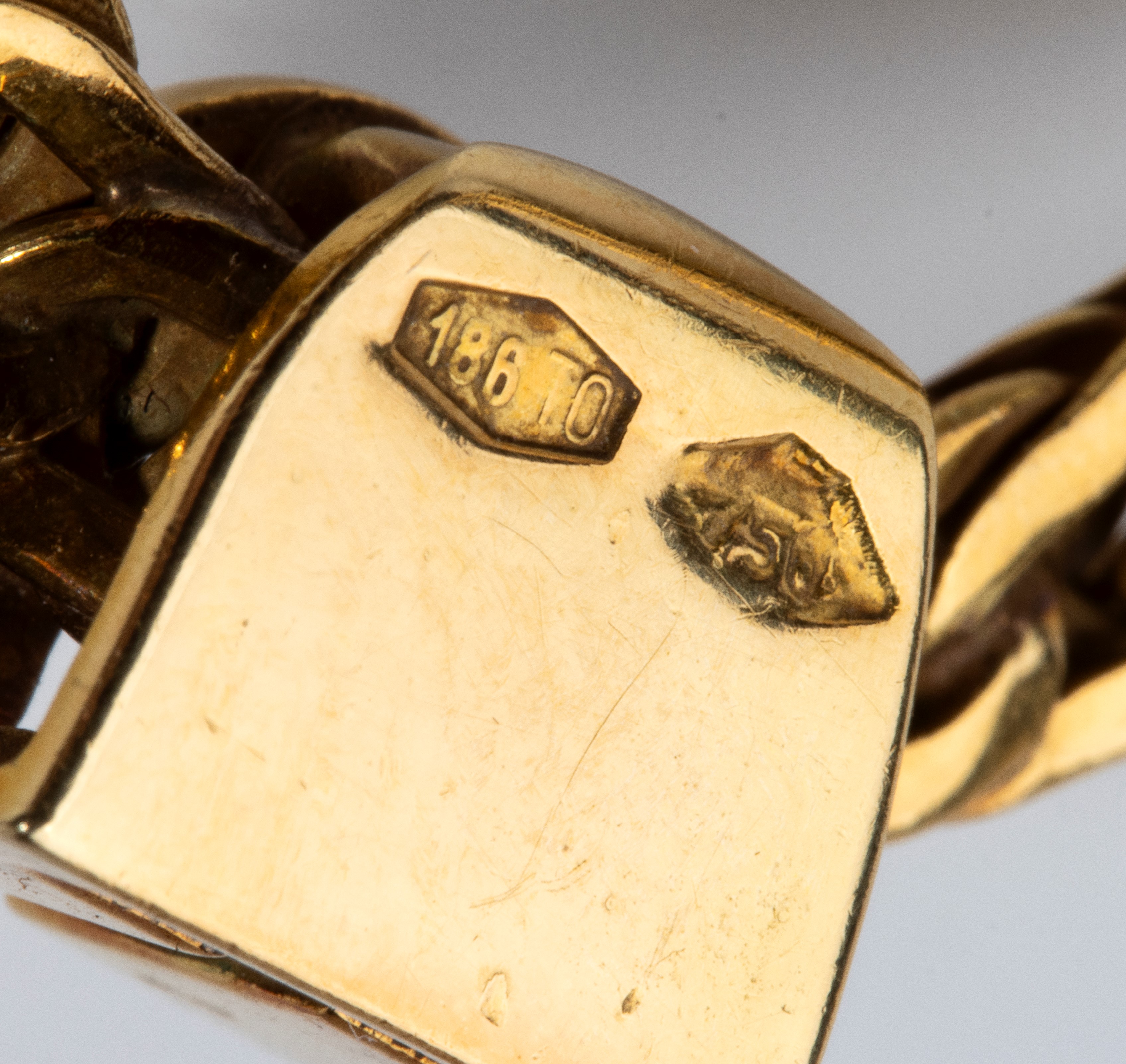 Bracciale in oro 18k con smalti blu, anni '60 del XX secolo