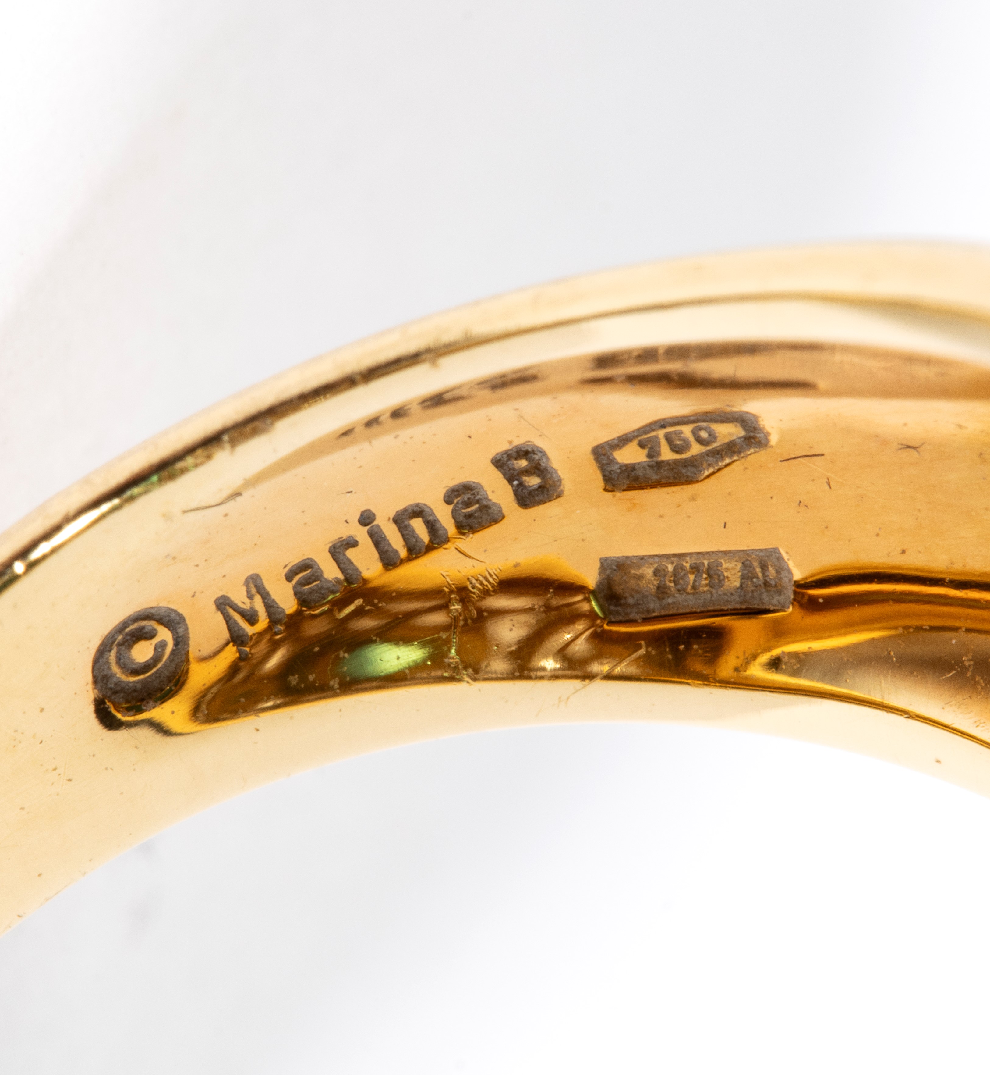 Anello in oro 18k con turchese e diamanti, anni '80