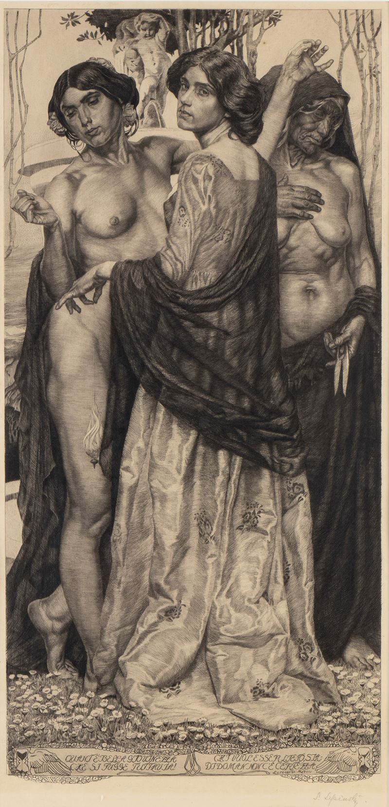 Sigmund Lipinsky - Le Parche, acquaforte, 1914