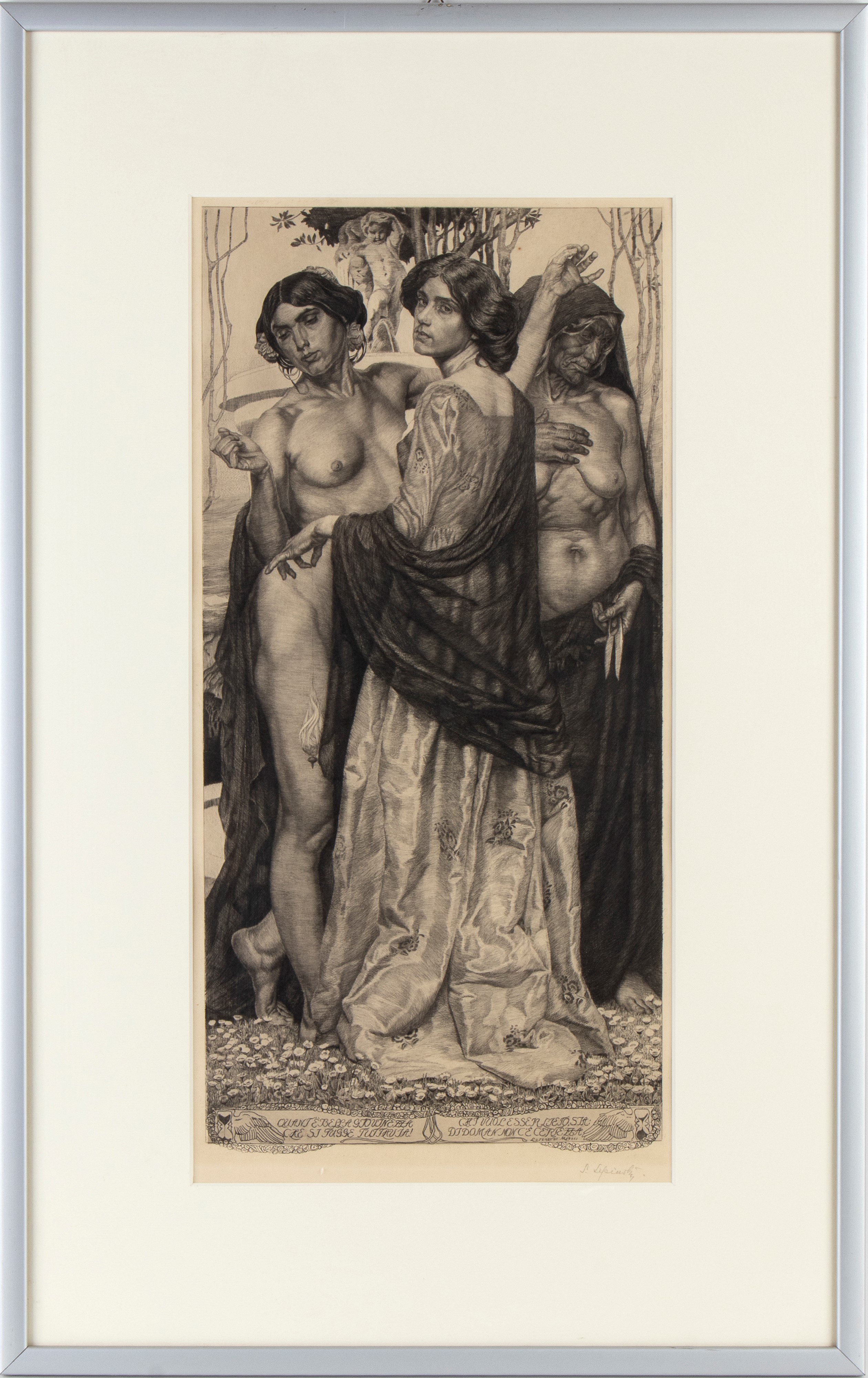Sigmund Lipinsky - Le Parche, acquaforte, 1914