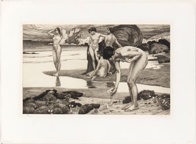 Calma Marina, acquaforte su chine-collé, 1912