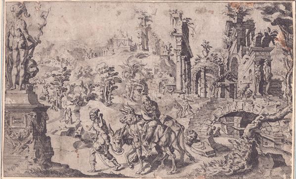 Maarten van Heemskerck - Fuga in Egitto