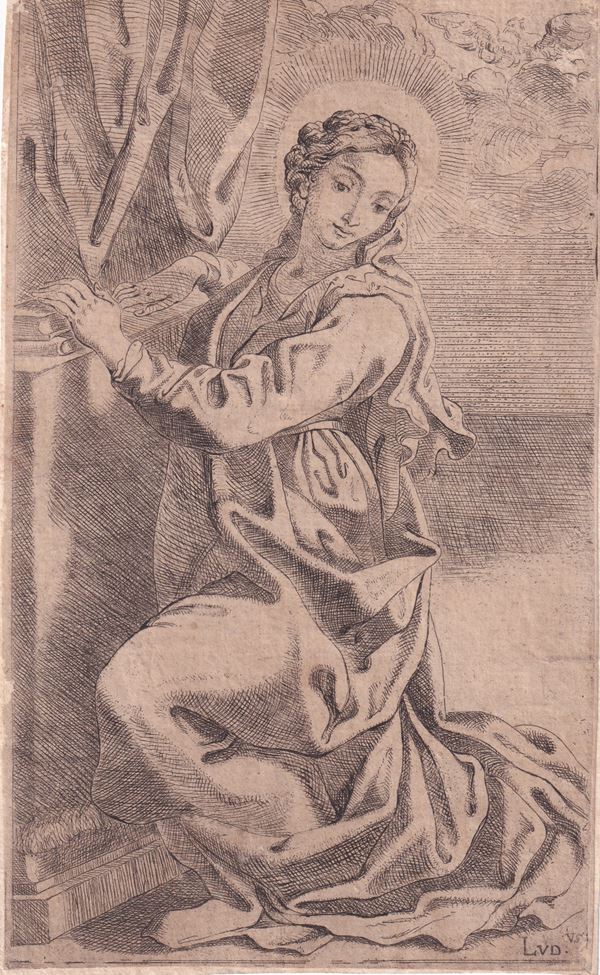 Federico Guazzi - Madonna, da Annunciazione, da Annibale Carracci
