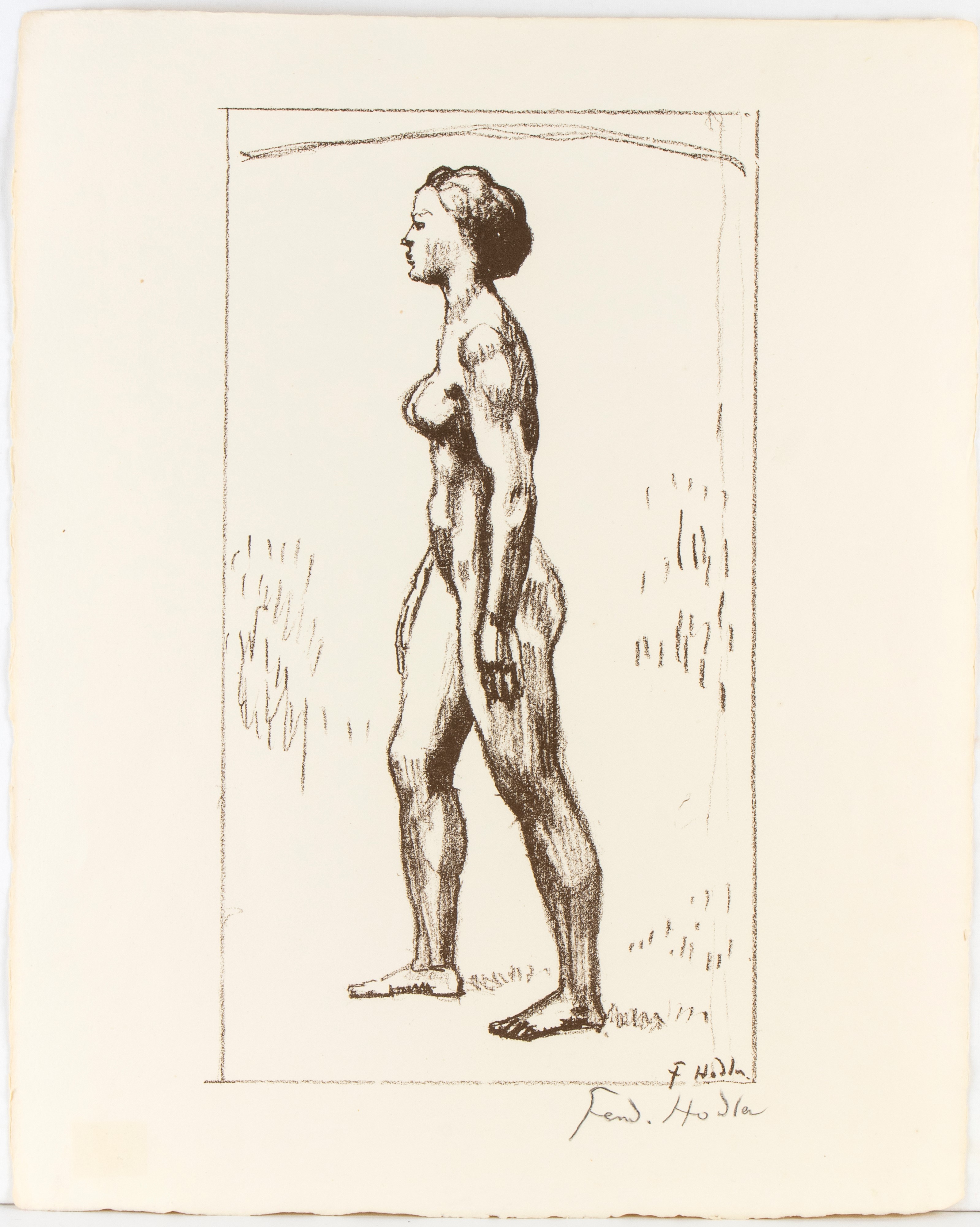 Ferdinand Hodler - Blick in die Unendlichkeit e Stehender weiblicher Akt