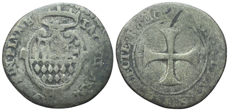 Appiani, Giacomo VII — Grosso, 1598 (Piombino), argento