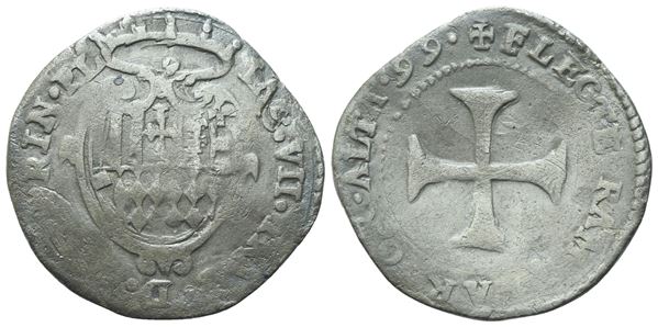 PIOMBINO. Giacomo VII Appiani (Signore, 1594-1603). Grosso, 1599; Ag (2,18 g; 21,5 mm)