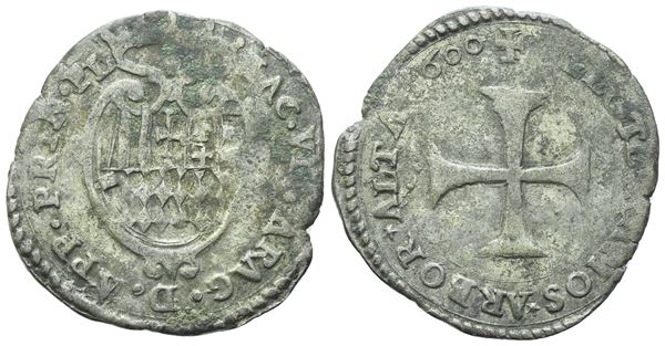 PIOMBINO. Giacomo VII Appiani (Signore, 1594-1603). Grosso, 1600; Ag (2,94 g; 23 mm)