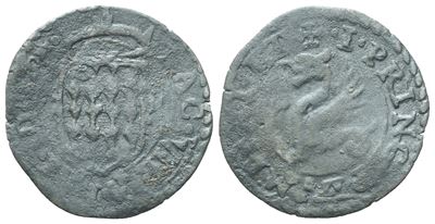 Appiani (Giacomo VII), Quattrino con stemma coronato e drago alato