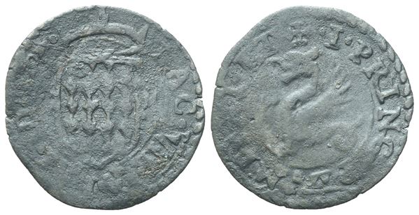 PIOMBINO. Giacomo VII Appiani (Signore, 1594-1603). Quattrino; Mi (0,52 g; 16 mm)