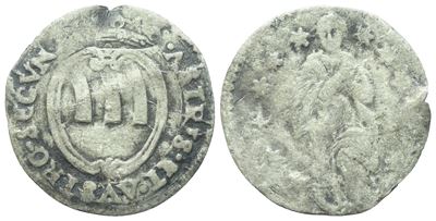 Ludovisi di Piombino, Crazia con stemma coronato e L’Immacolata Concezione in atto di preghiera