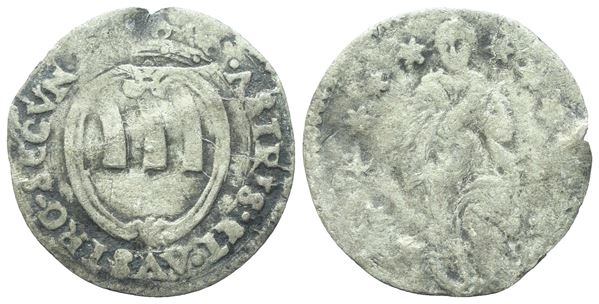 PIOMBINO. Niccolò Ludovisi (Principe, 1634-1665). Crazia; Mi (0,61 g; 17 mm)