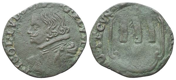 PIOMBINO. Niccolò Ludovisi (Principe, 1634-1665). Quattrino; Cu (0,82 g; 16 mm)