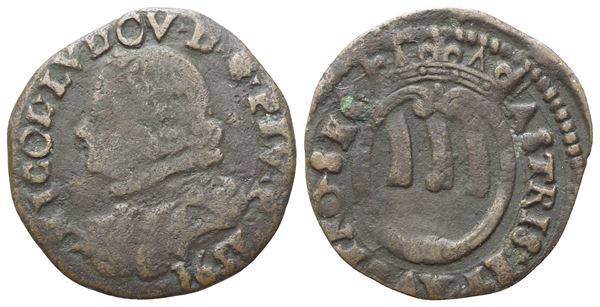 PIOMBINO. Niccolò Ludovisi (Principe, 1634-1665). Quattrino, 1651; Cu (0,98 g; 16,5 mm)
