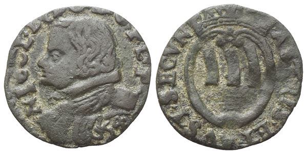 PIOMBINO. Niccolò Ludovisi (Principe, 1634-1665). Quattrino, 1654; Cu (0,80 g; 16 mm)