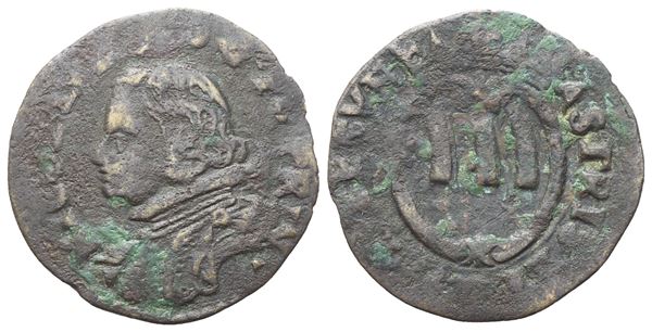 PIOMBINO. Niccolò Ludovisi (Principe, 1634-1665). Quattrino; Cu (0,80 g; 17 mm)