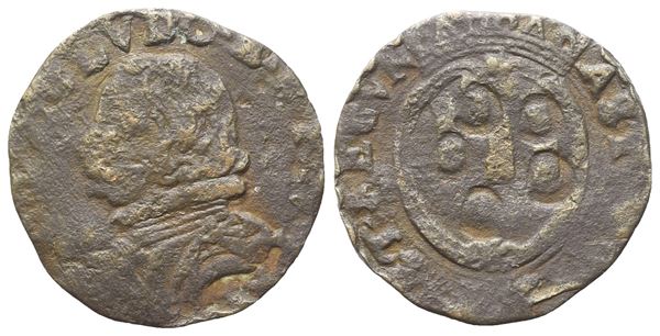 PIOMBINO. Niccolò Ludovisi (Principe, 1634-1665). Quattrino; Cu (0,90 g; 16 mm)