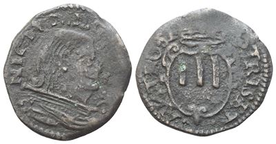 Ludovisi (Niccolò Ludovisi, 1634-1665), Quattrino di Piombino (Cu, 1,10 g)