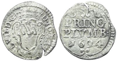Giovanni Battista Ludovisi (Principe, 1665-1699), Soldo 1694, rame argentato