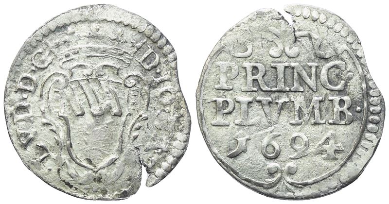 Giovanni Battista Ludovisi (Principe, 1665-1699), Soldo 1694, rame argentato