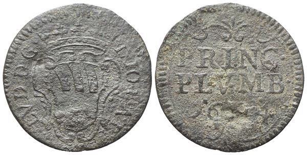 PIOMBINO. Giovanni Battista Ludovisi (Principe, 1665-1699). Soldo, 1694; Cu (1,54 g; 22 mm)