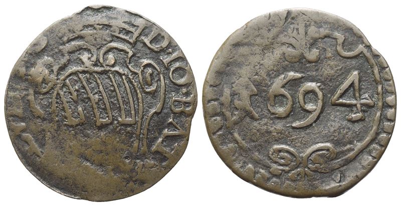 Giovanni Battista Ludovisi (Principe di Piombino, 1665–1699), Duetto, 1694 (Cu, 1,50 g; 19 mm)