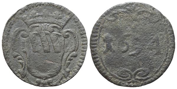 PIOMBINO. Giovanni Battista Ludovisi (Principe, 1665-1699). Duetto, 1694; Cu (1,38 g; 19 mm)