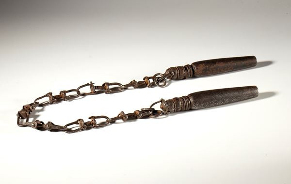 Iron defense whip tool. China, 19th century