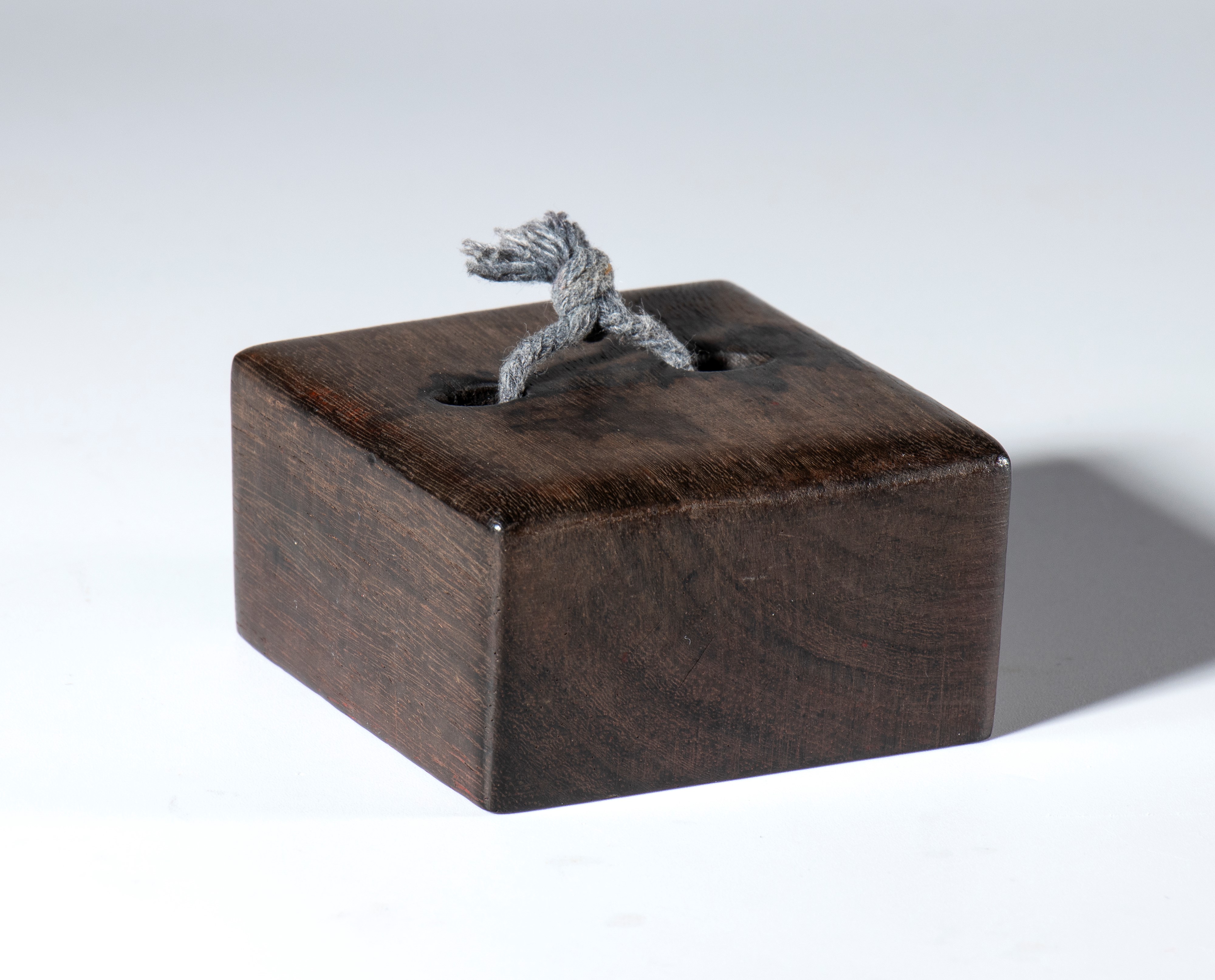 Sigillo in legno per calligrafia, Cina, dinastia Qing, XIX secolo