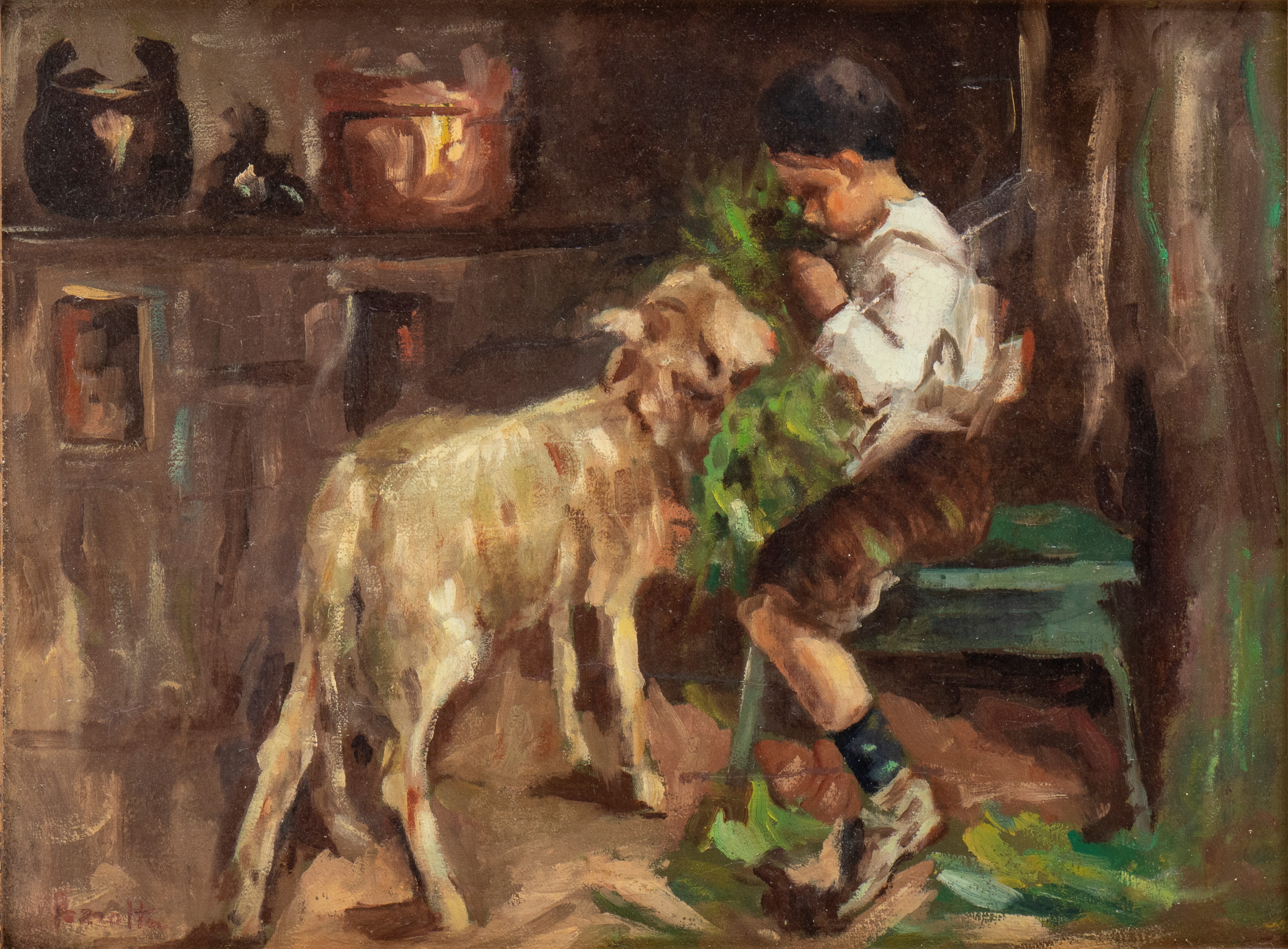 Scena di Interno con Bambino