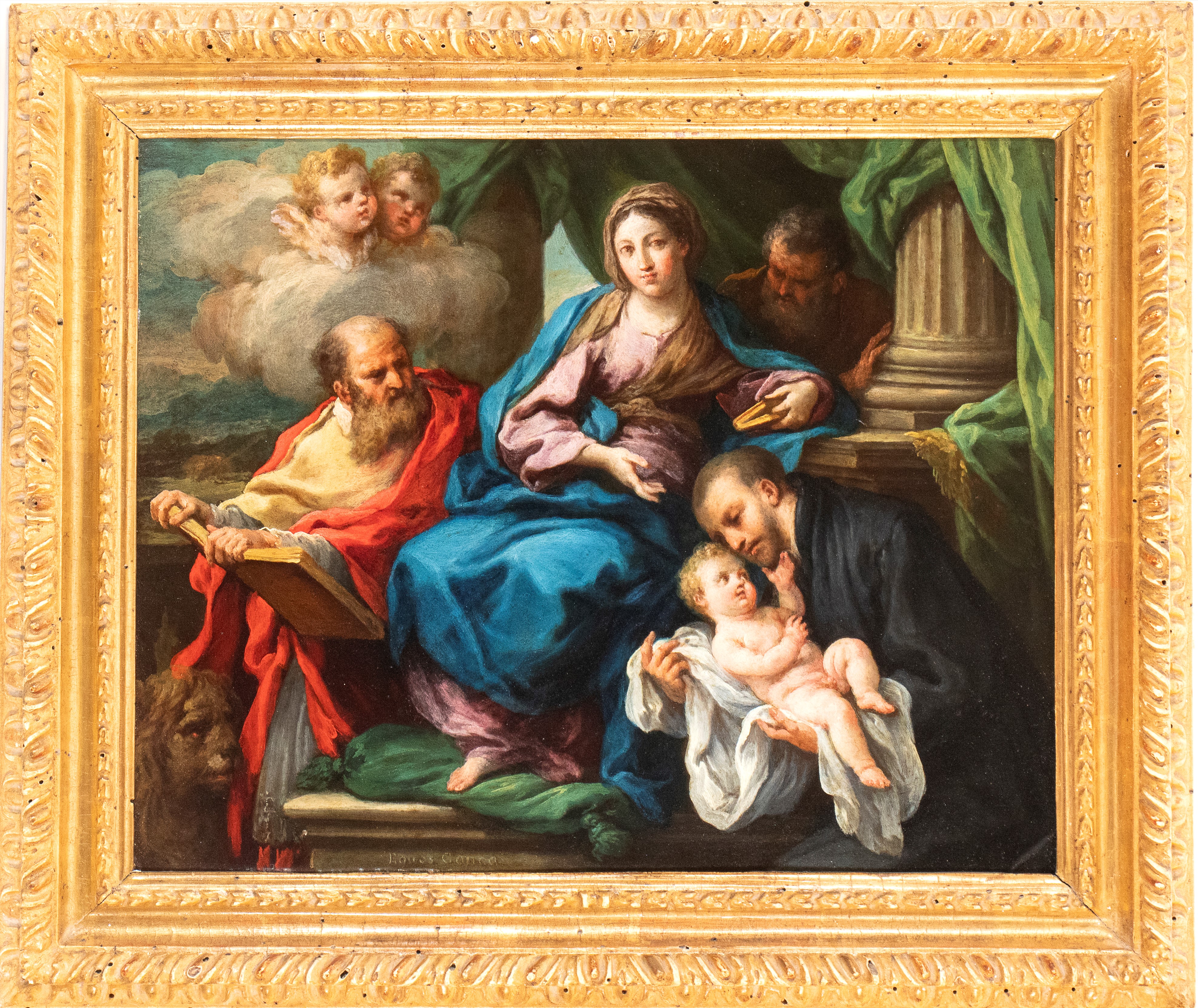 Sacra Famiglia con Sant'Antonio da Padova e San Marco evangelista