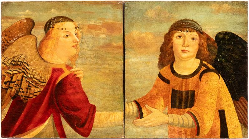 Vittore Carpaccio - Coppia di dipinti con Angeli (olio su tavola)