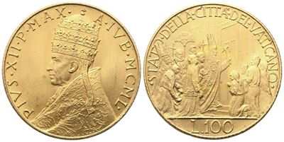Pio XII (1939-1958), 100 Lire 1950 – Anno Santo (Vaticano)