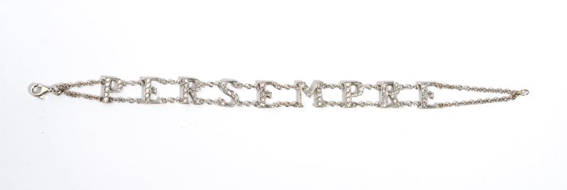 Bracciale "PER SEMPRE" in oro con diamanti
