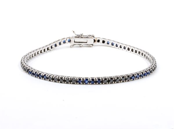 Blue sapphire Tennis bracelet 